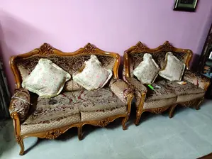 Wooden Sofa Set - 9 Seat. Fresh Condition.