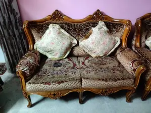 Wooden Sofa Set - 9 Seat. Fresh Condition.