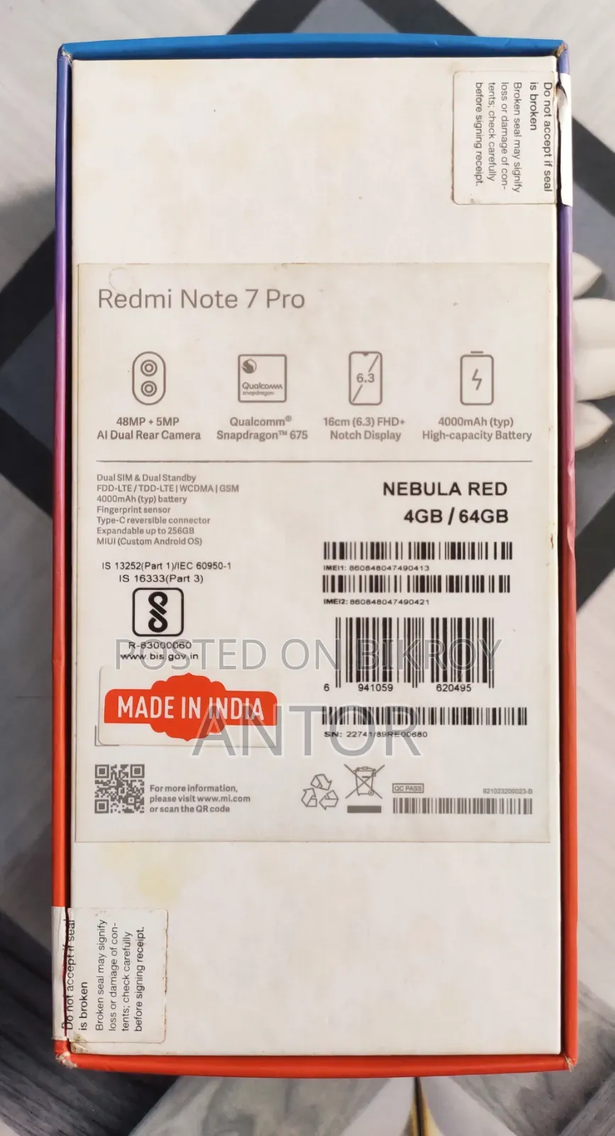 Xiaomi Redmi Note 7 Pro 64 GB Red