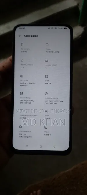 Realme X 64 GB Blue