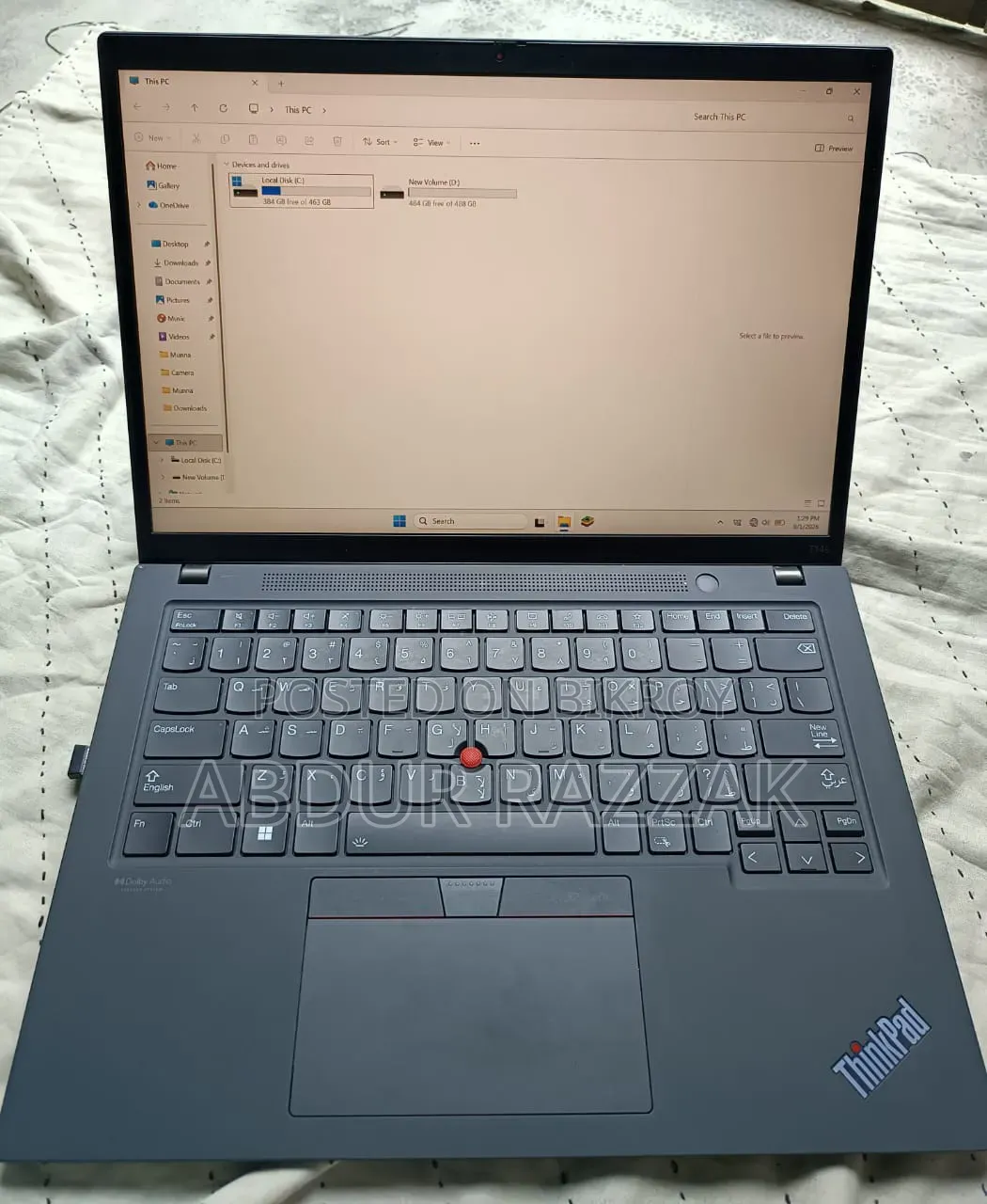 Laptop Lenovo ThinkPad T14s G4 16GB Intel Core i7 SSD 1T