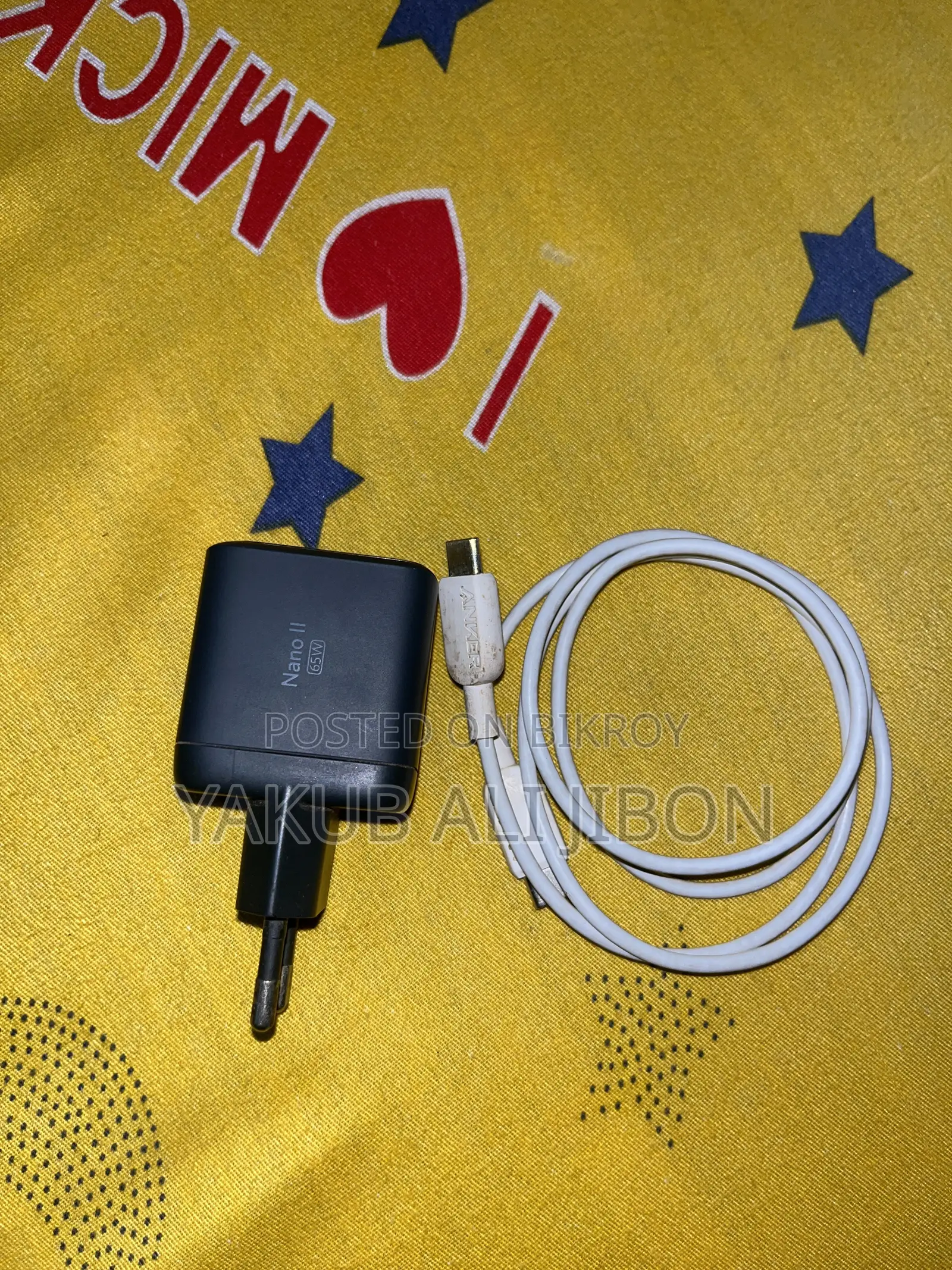 Anker 65wat Charger & Anker Type C to C Cable Sale Hoby