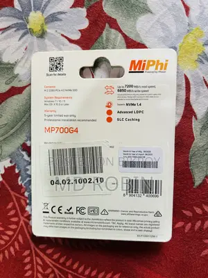 MiPhi MP700G4 512GB NVMe M.2 SSD With Dram