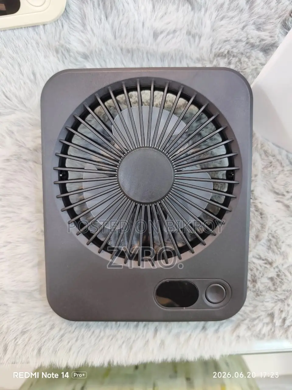 Protable Table Top Fan (Rechargable)