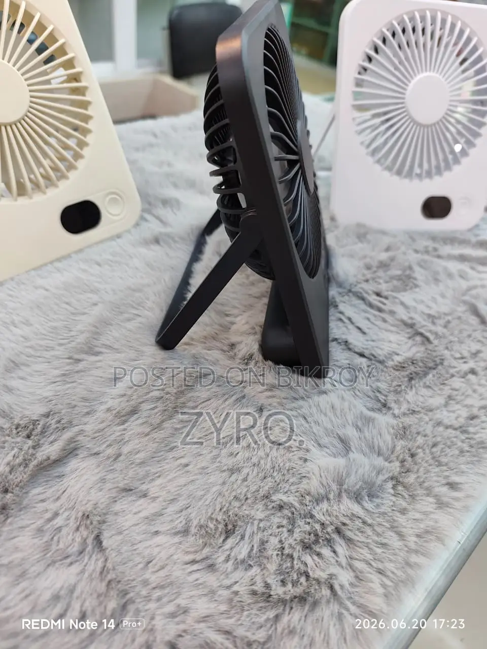Protable Table Top Fan (Rechargable)