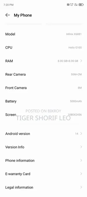 Infinix Hot 50 Pro 4G 128 GB Black