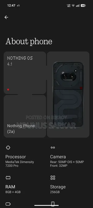 Nothing Phone 2a 256 GB Black
