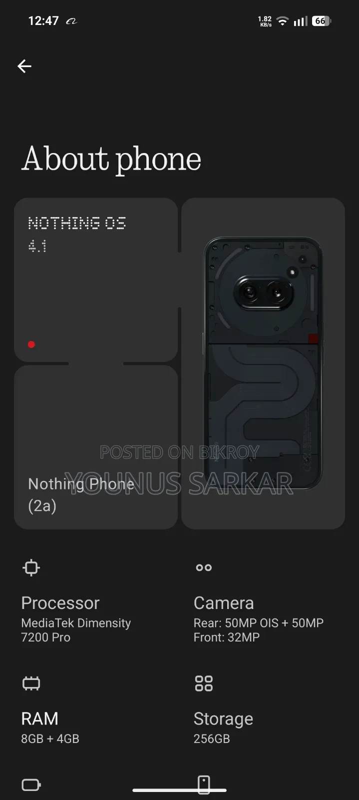 Nothing Phone 2a 256 GB Black