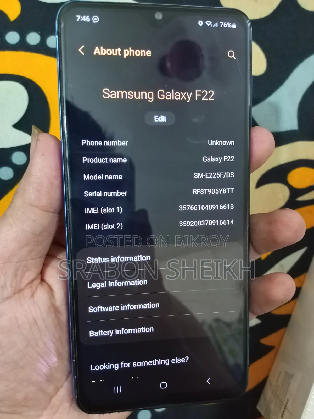 Samsung Galaxy F22 128 GB Blue