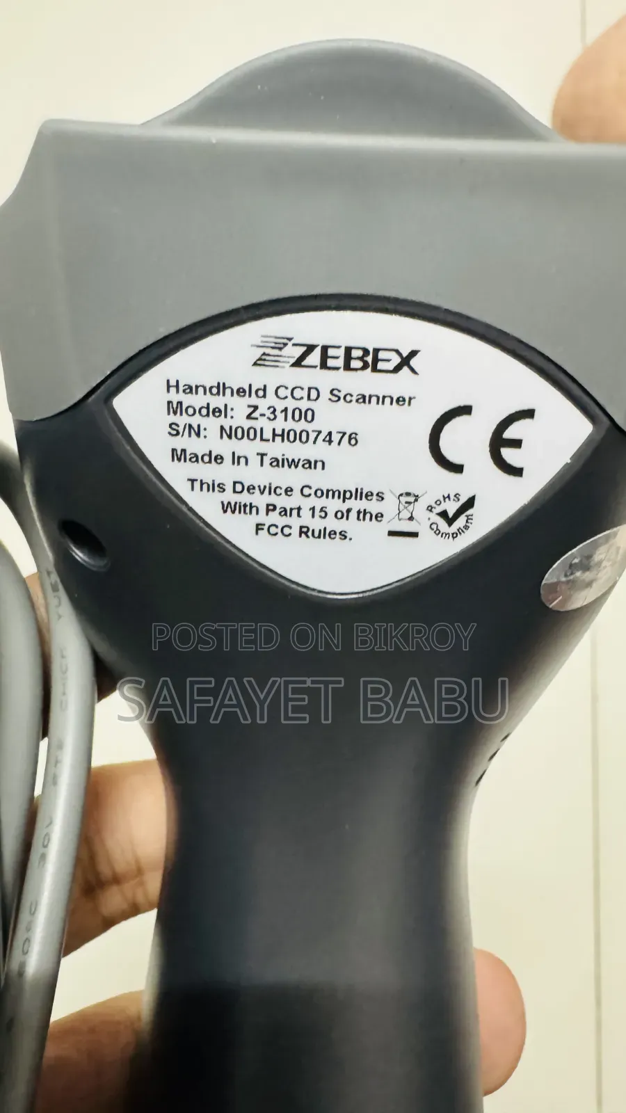 Zebex- Handheld CCD Scanner Model: Z-3100