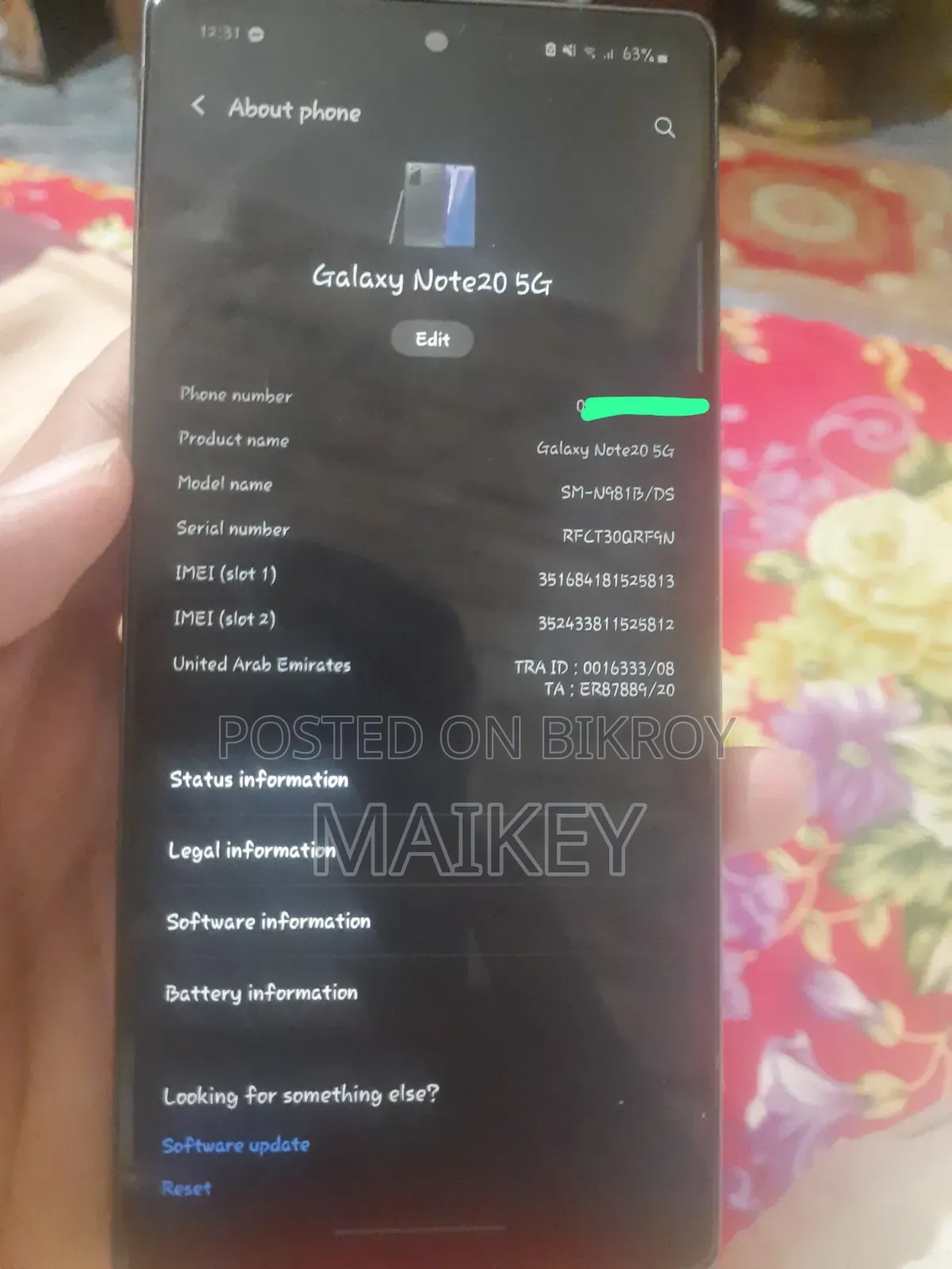 Samsung Galaxy Note 20 5G 256 GB Black