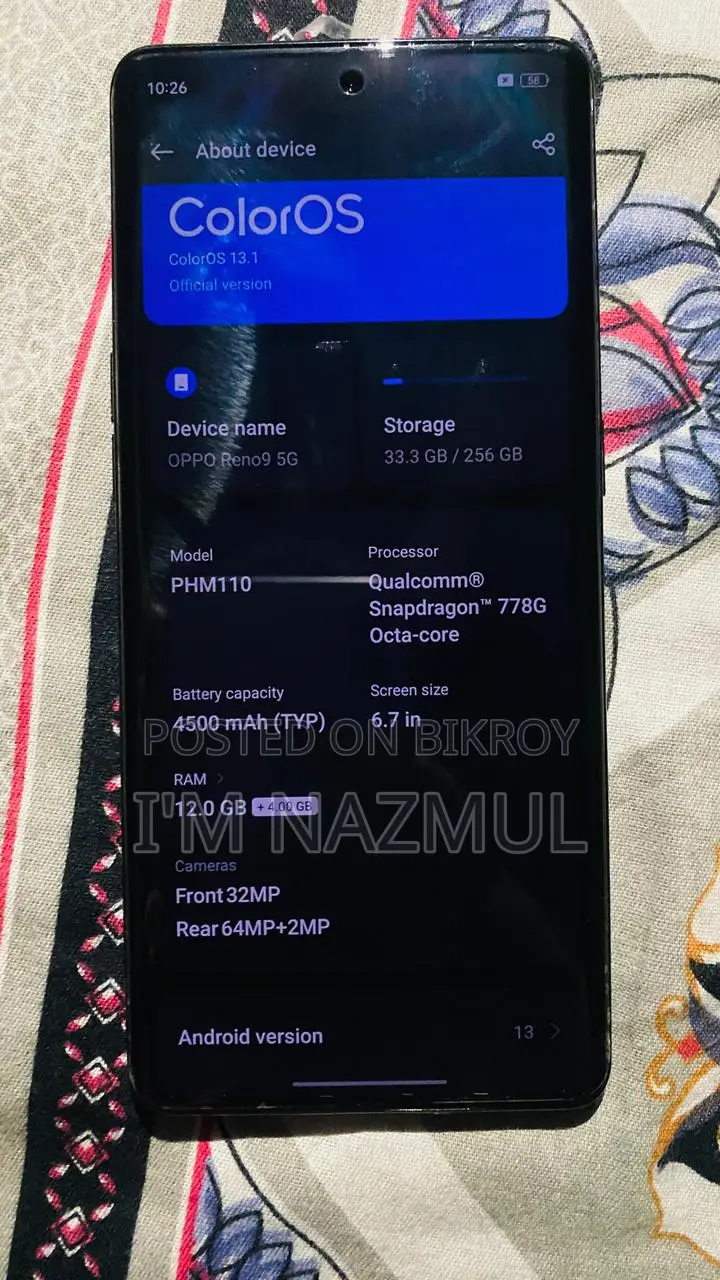 Oppo Reno 256 GB Black
