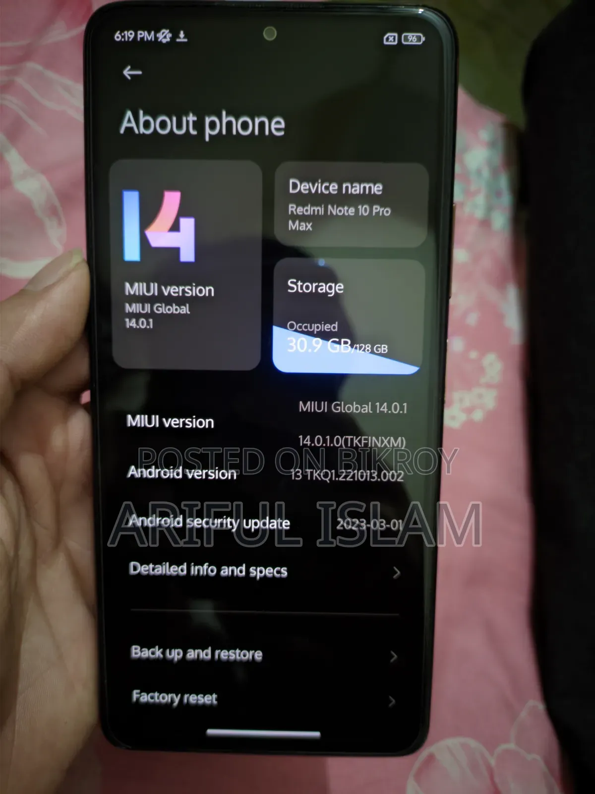 Xiaomi Redmi Note 10 Pro Max 128 GB Bronze