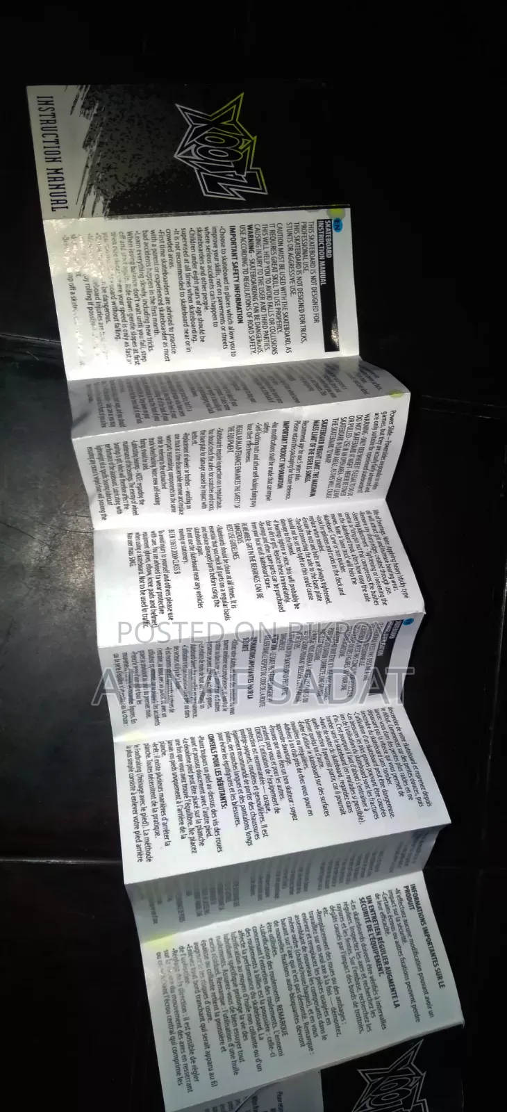 Unused Skateboard With Original Manual – Excellent Condition