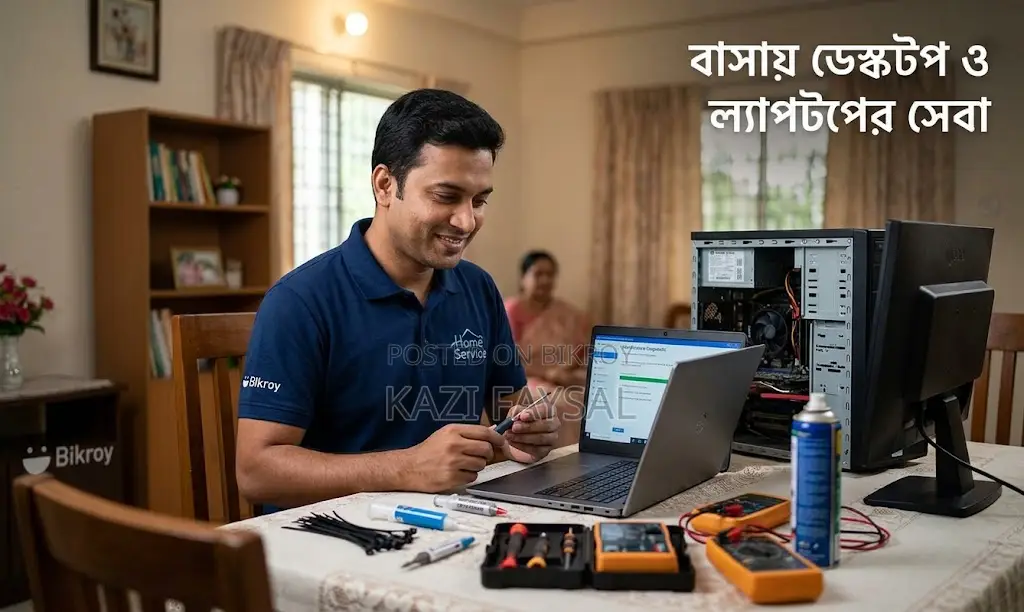 বাসায় ডেস্কটপ ও ল্যাপটপের সেবা
