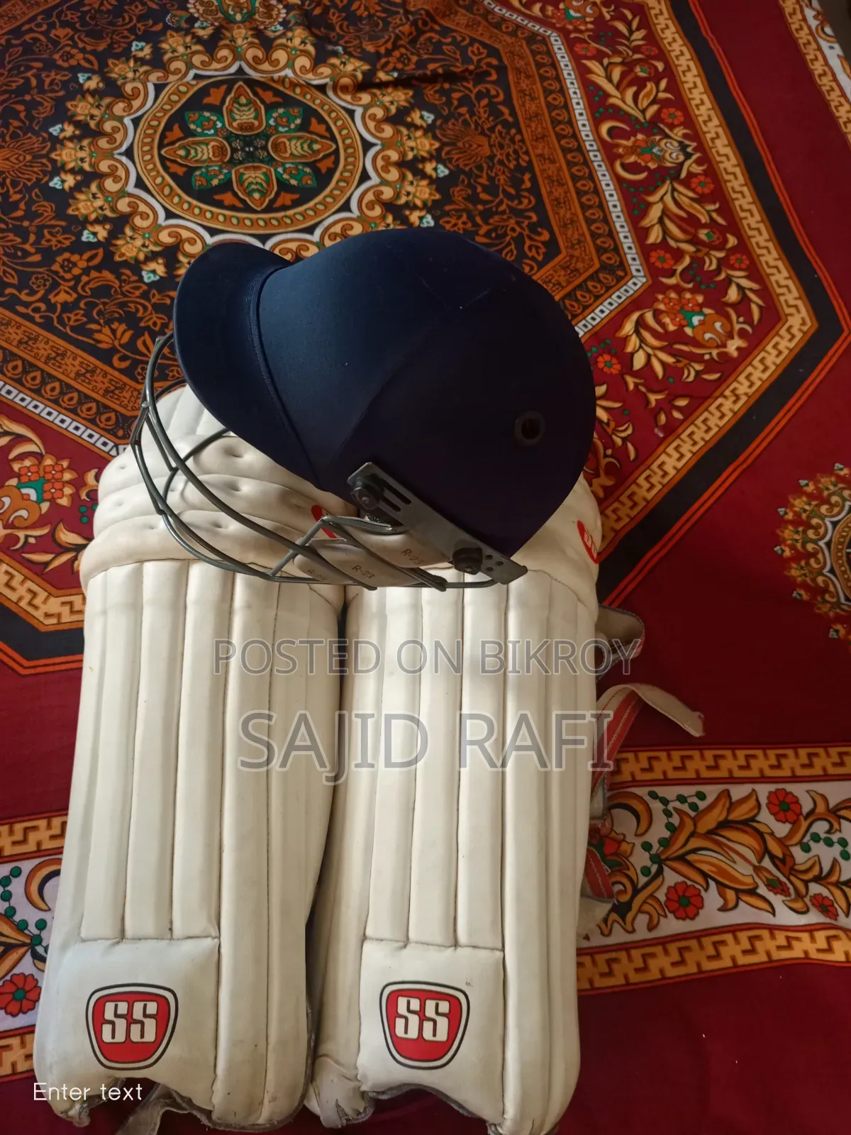 Cricket Kit (SS এর ক্রিকেট ব্যাগ,  SS এর প্যাড,  Mashuri এর হ্যলমেট)