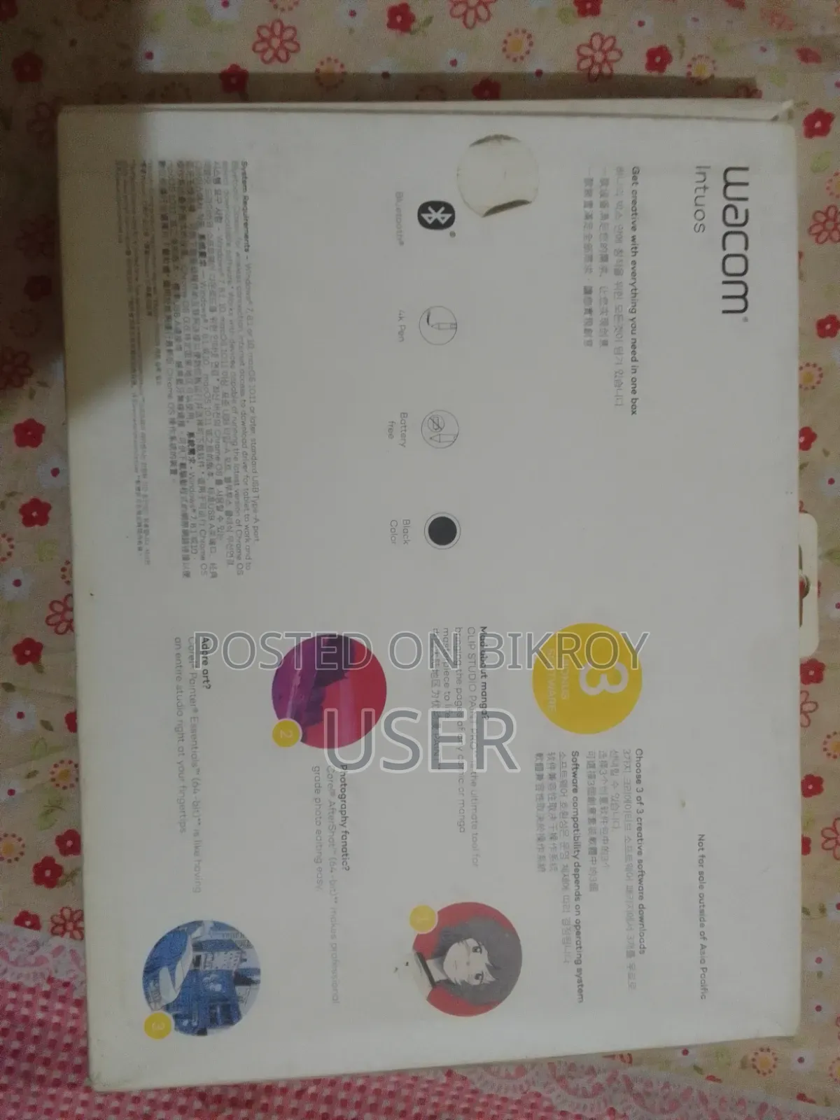 Original Wacom Intuos Graphics Drawing Tablet | Bluetooth | 4K Pen