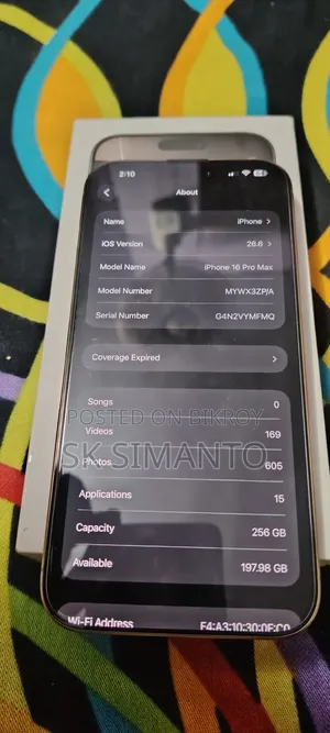 Apple iPhone 16 Pro Max 256 GB Gold