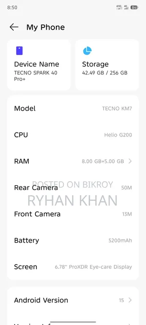 New Tecno Spark 40 Pro 256 GB Black
