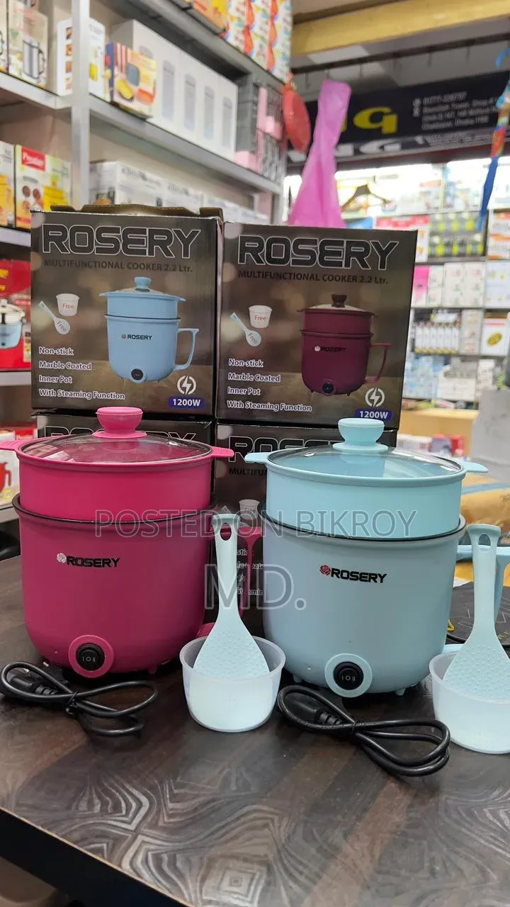 Rosery 2.2 Liter Multifunctional Cooker, Non-Stick, Brand New