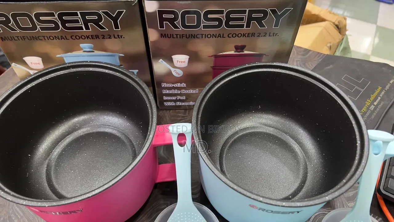 Rosery 2.2 Liter Multifunctional Cooker, Non-Stick, Brand New