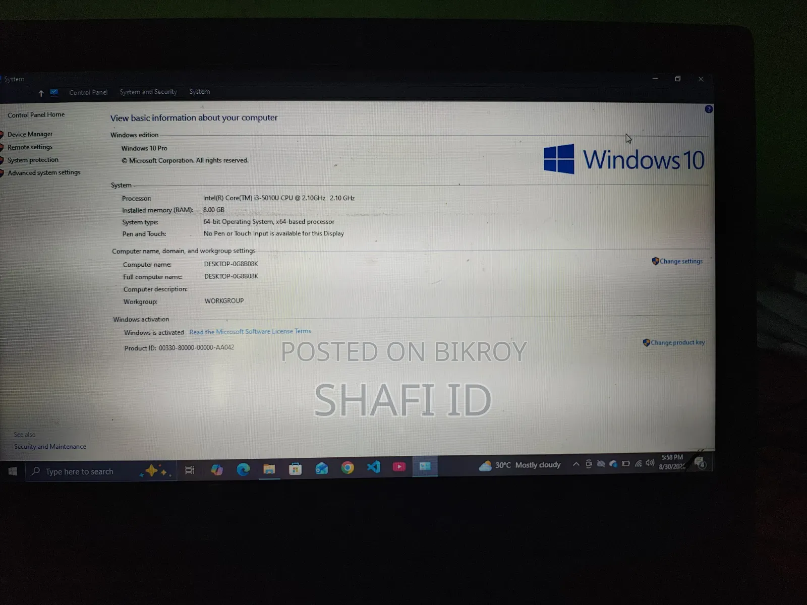 Laptop Lenovo G40 8GB Intel Core i3 SSD 250GB