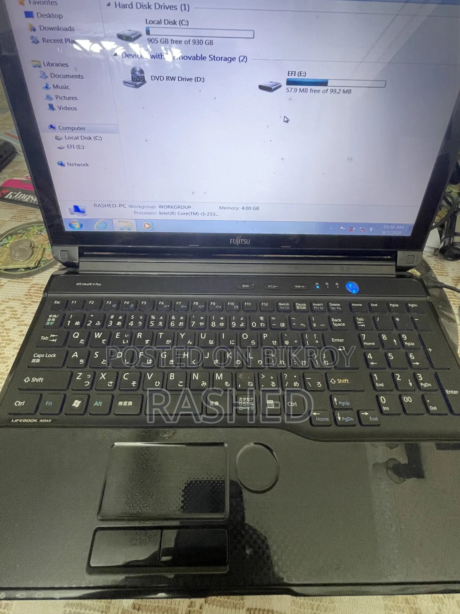 Laptop Fujitsu Lifebook AH550 4GB Intel Core i3 HDD 1T