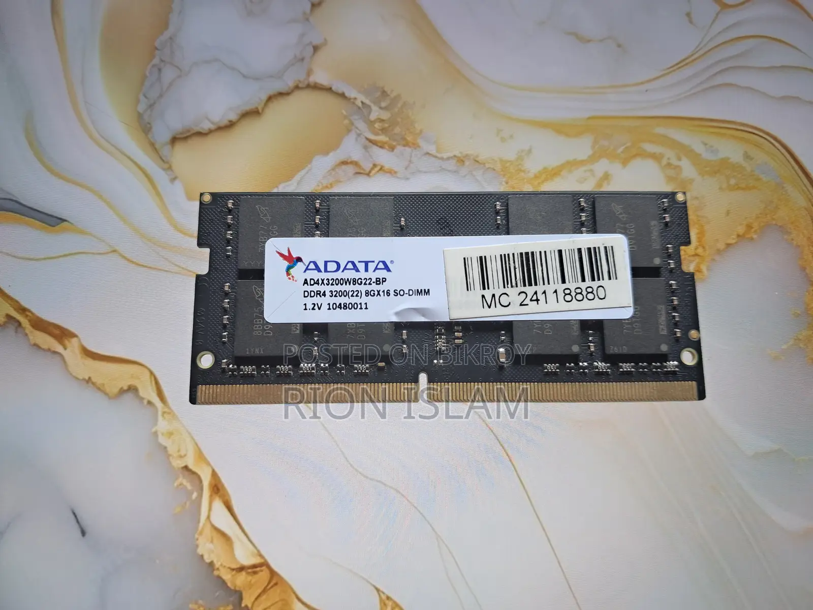 8 GB DDR4 3200mhz SO-DIMM Laptop Ram