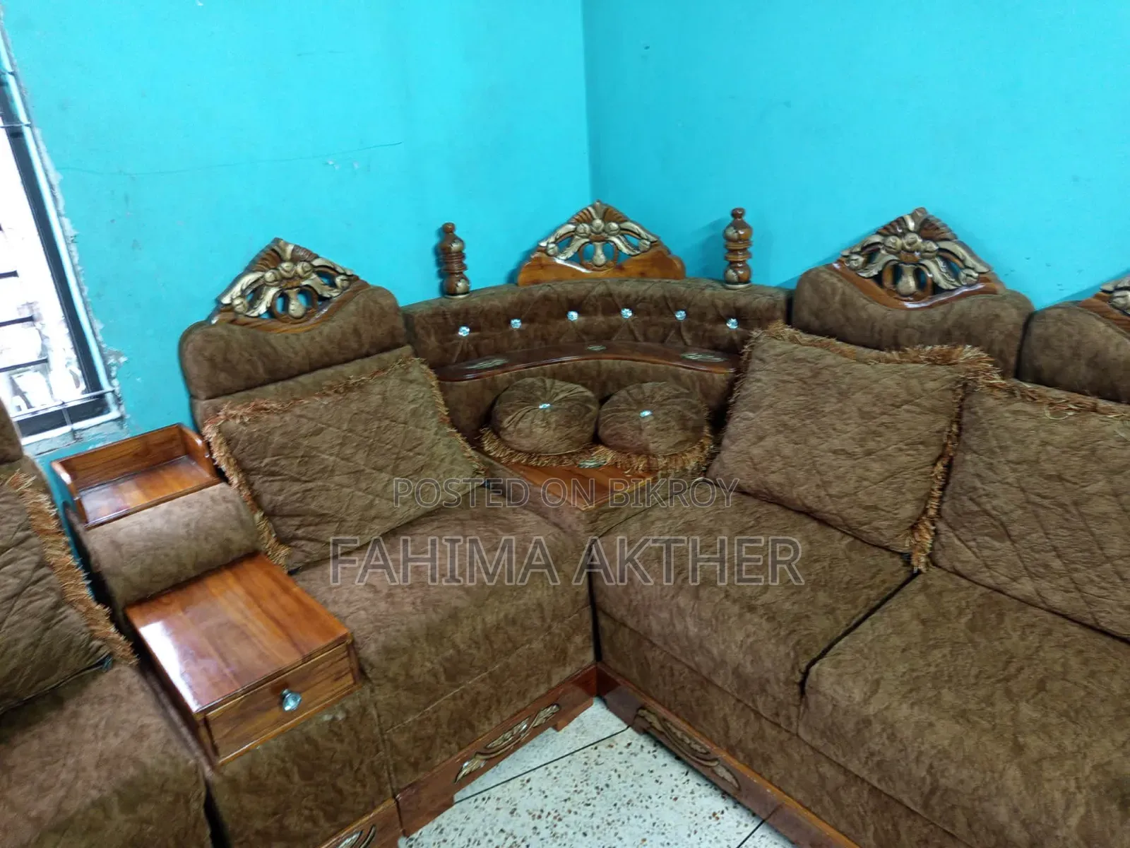 Sofa Set Fz-5112,.  5 Sit,. 1 Drawer,.  1 Corner Best Quality