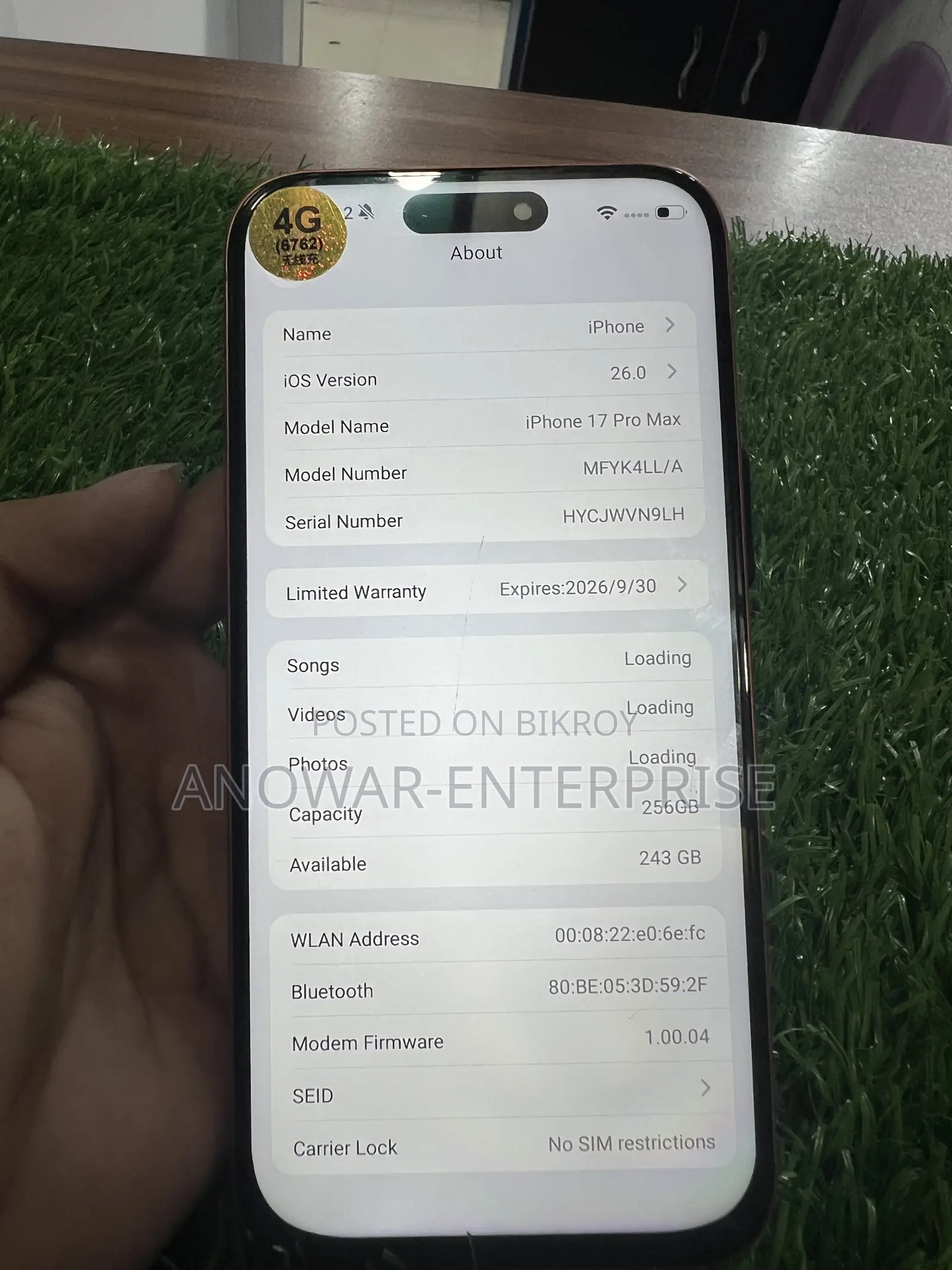 Apple iPhone 17 Pro Max 256 GB Gold