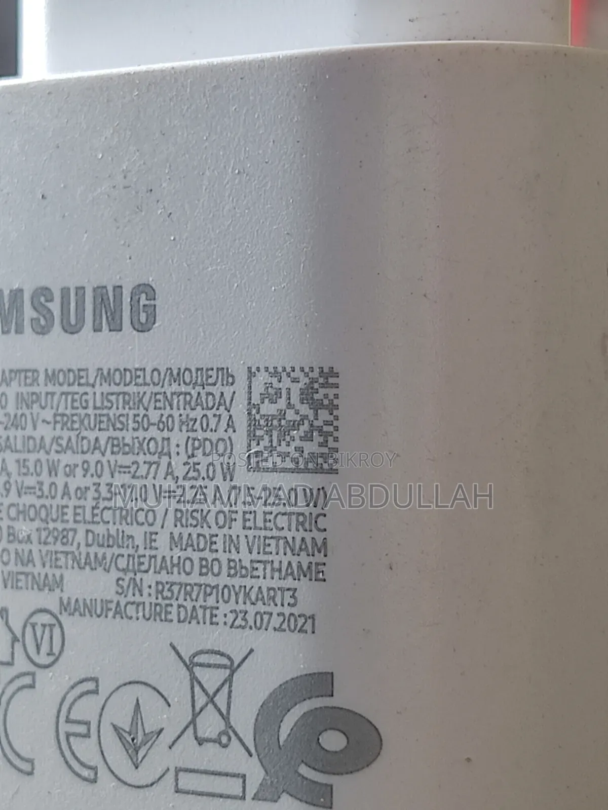 Samsung 25W Original Charger
