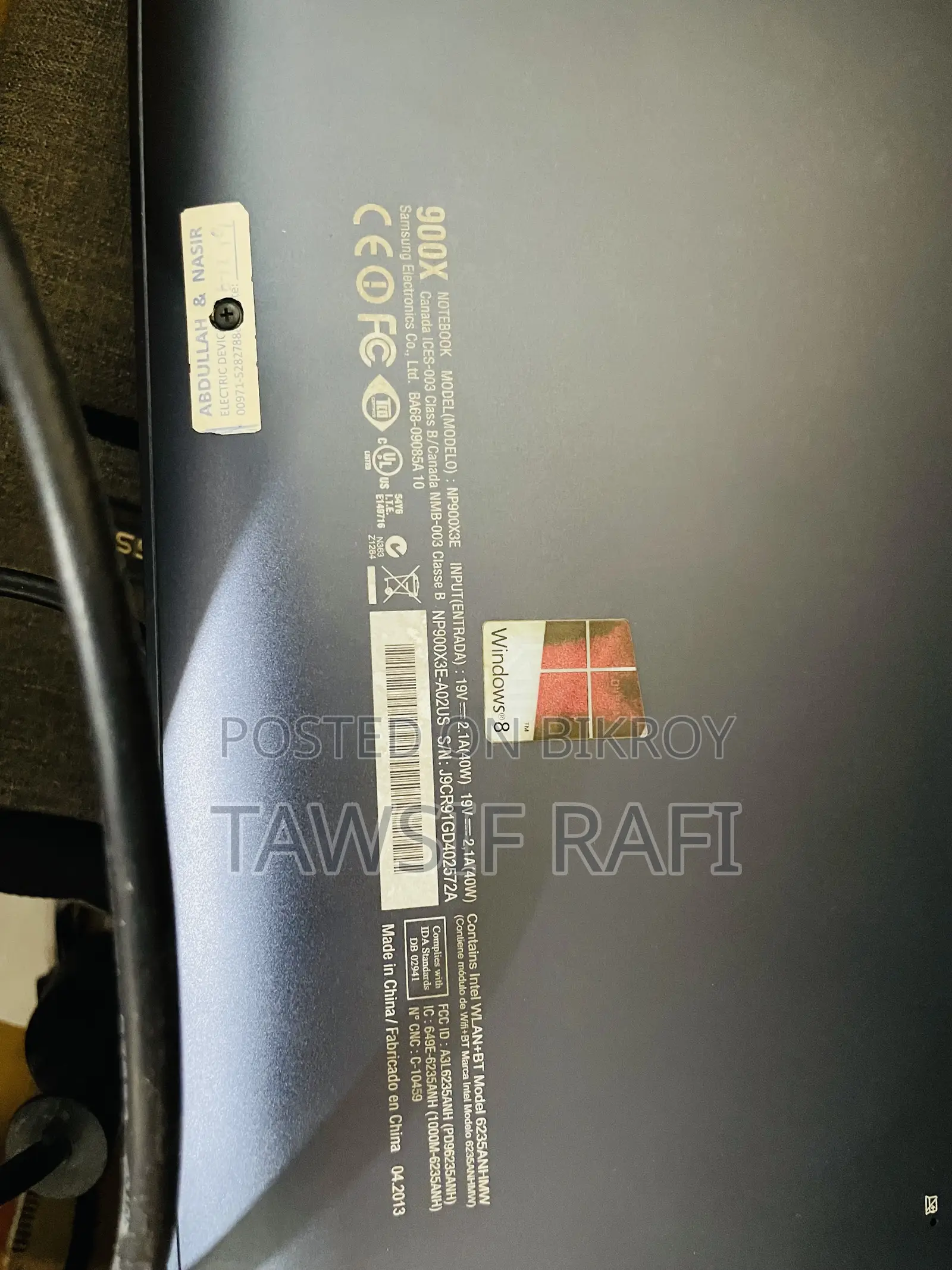 Laptop Samsung NP900X3E 8GB Intel Core I7 SSD 256GB
