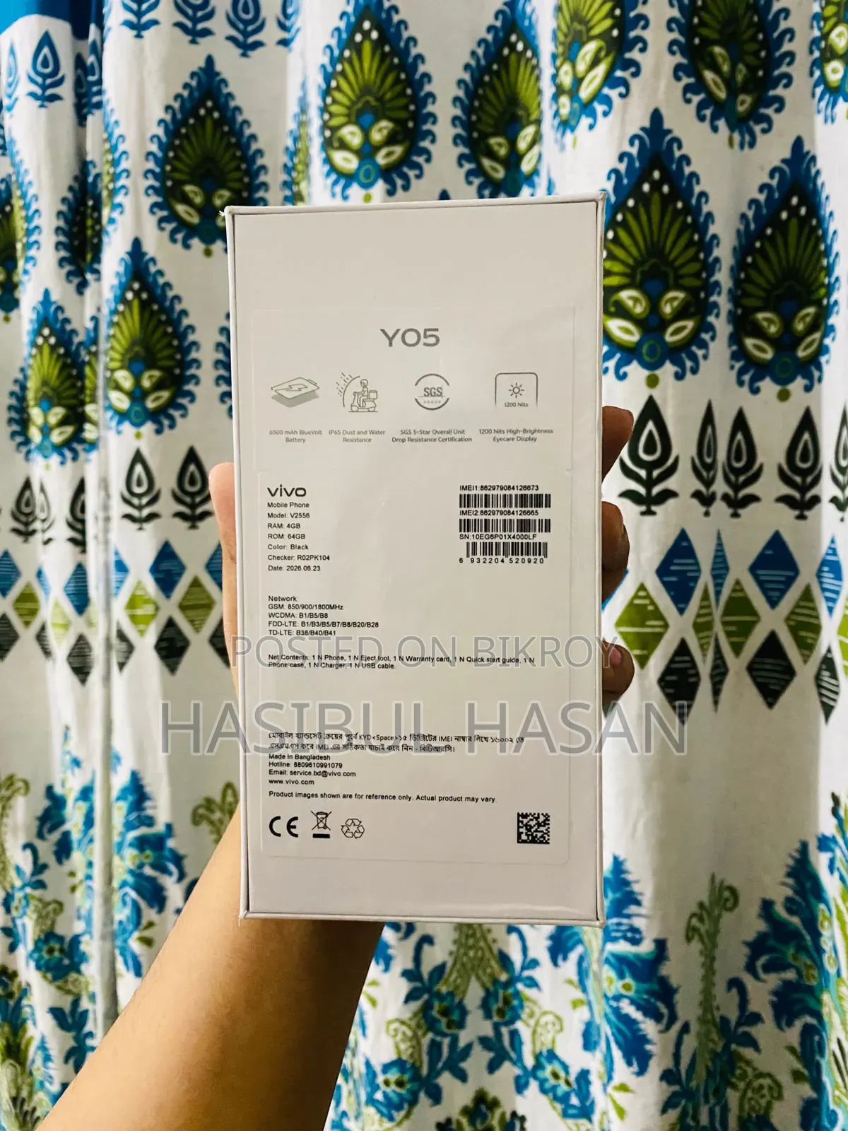 New Vivo Y05 64 GB Black