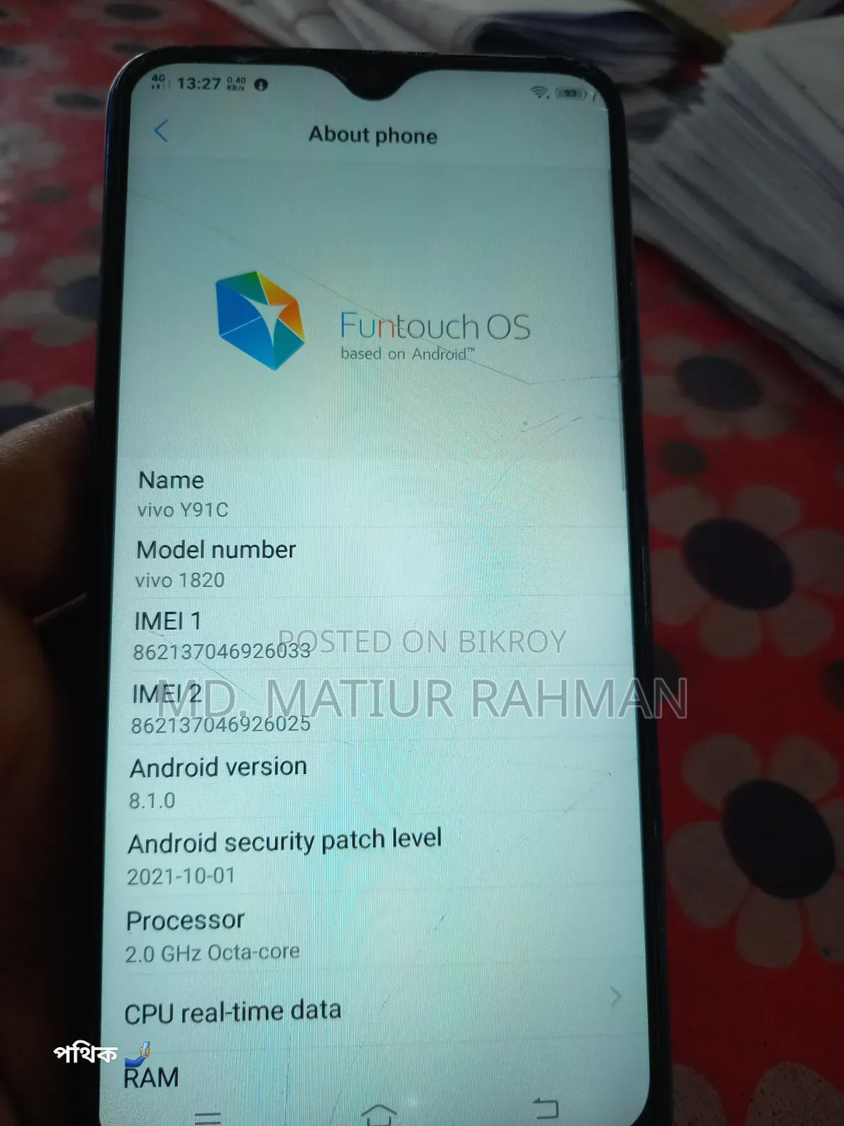 Vivo Y91c 32 GB Blue