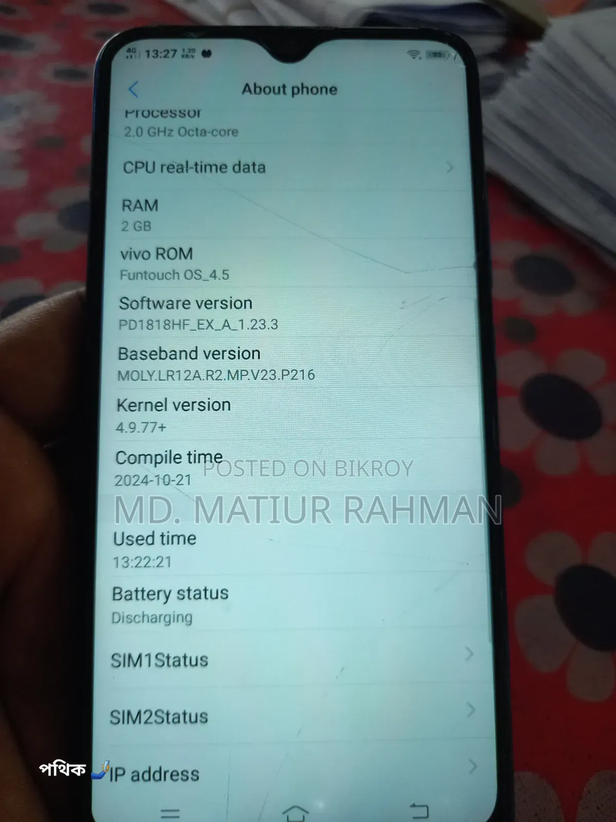 Vivo Y91c 32 GB Blue