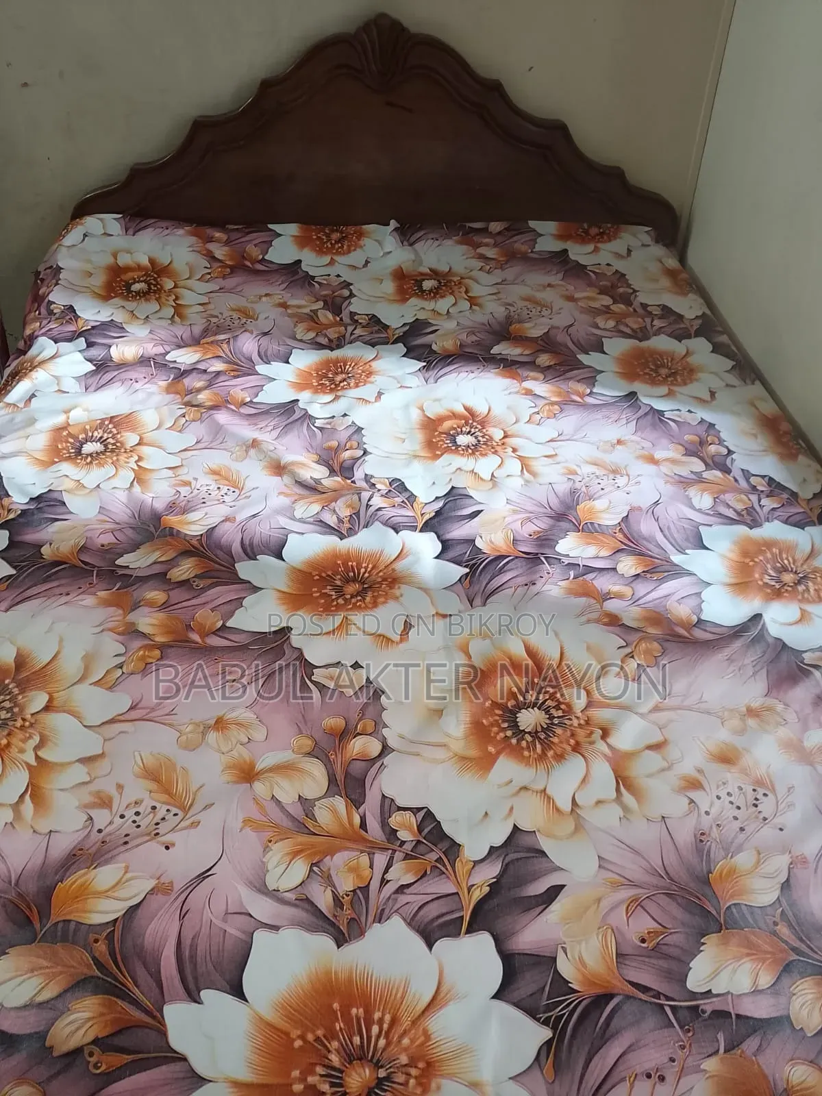 সেগুন কাঠের খাট 5x7 ফিট