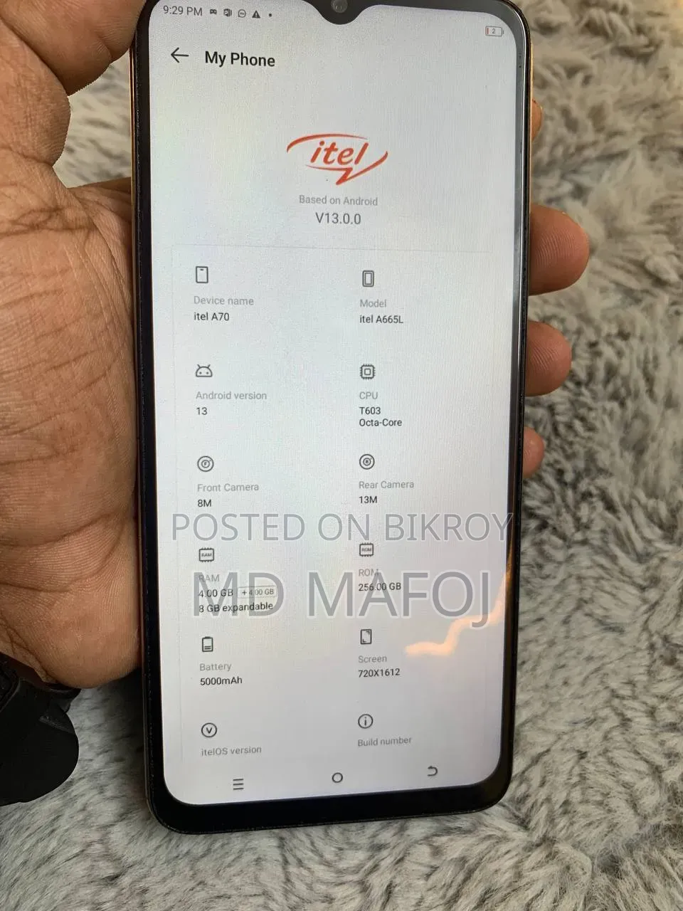 New Itel it1406 256 GB Gray