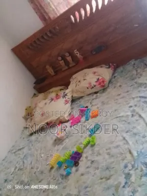 Bed, Almirah, Table