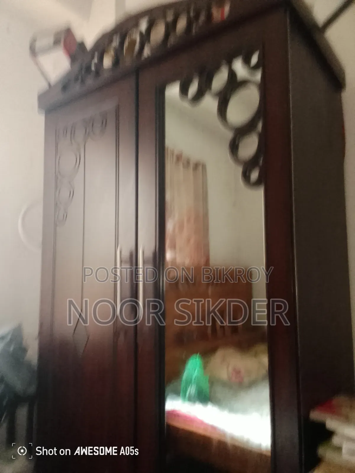 Bed, Almirah, Table
