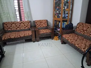 Wooden and Foam Sofa