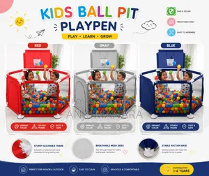 Medium Size Baby Play Pen House With 50 Colorful Balls & Soft Foam Mat