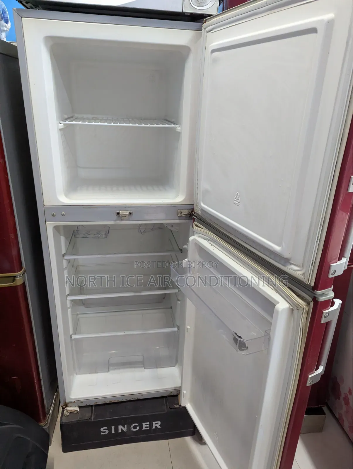 Singer Red Colour Frost Fridge 210 Ltr.