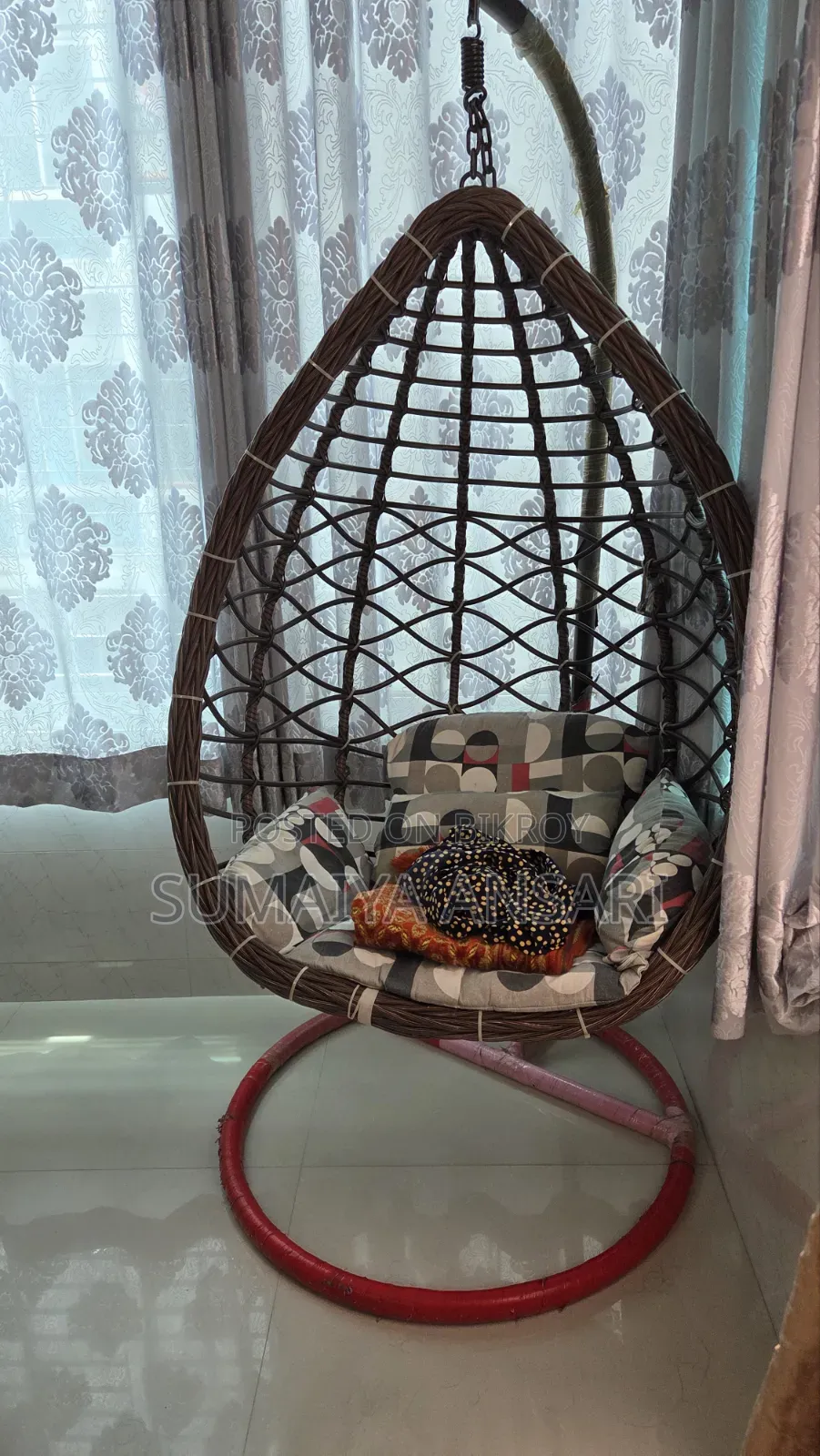 Rattan Hanging Egg Chair / Swing Chair – Good Condition