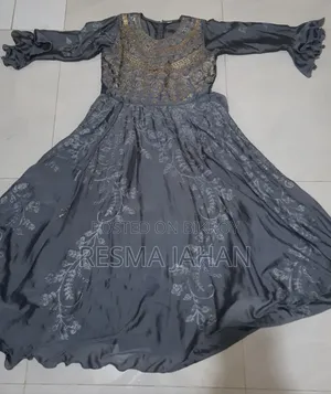 Grey Embroidered Dress
