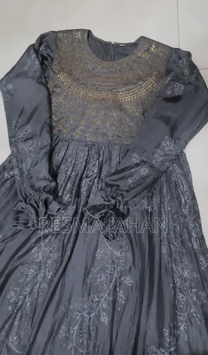 Grey Embroidered Dress