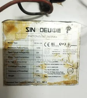Sinodeu 100W Monocrystalline Solar Panel