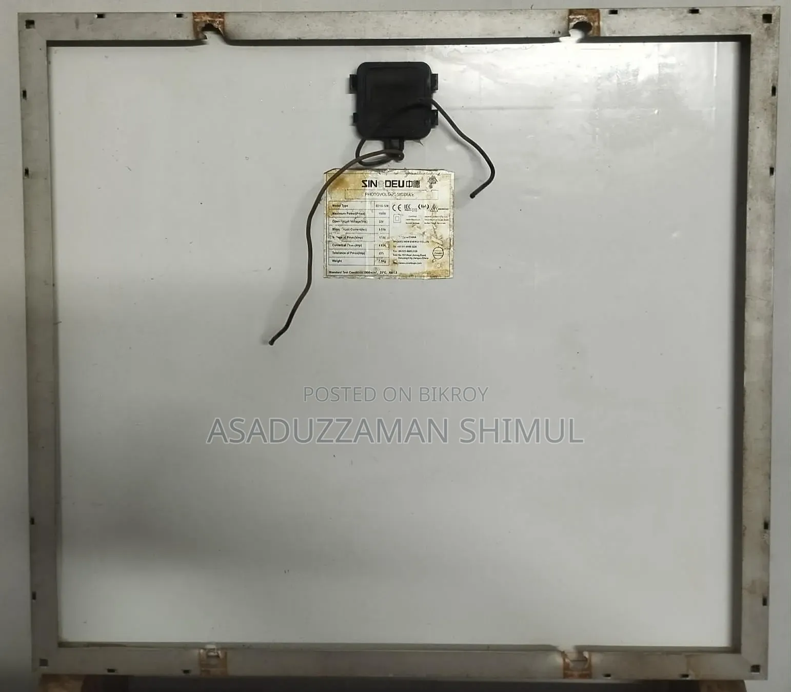 Sinodeu 100W Monocrystalline Solar Panel