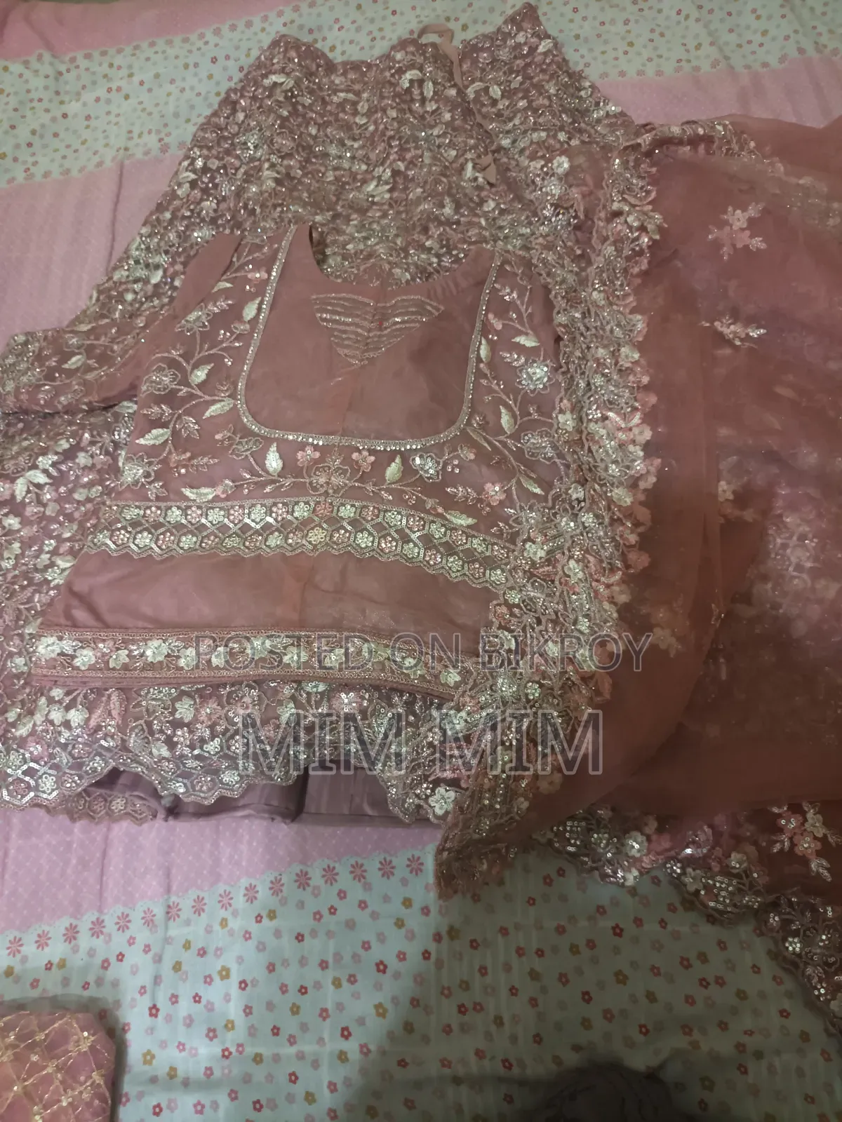 Beautiful Pink Bridal Lehenga | Size 38 | Chattogram