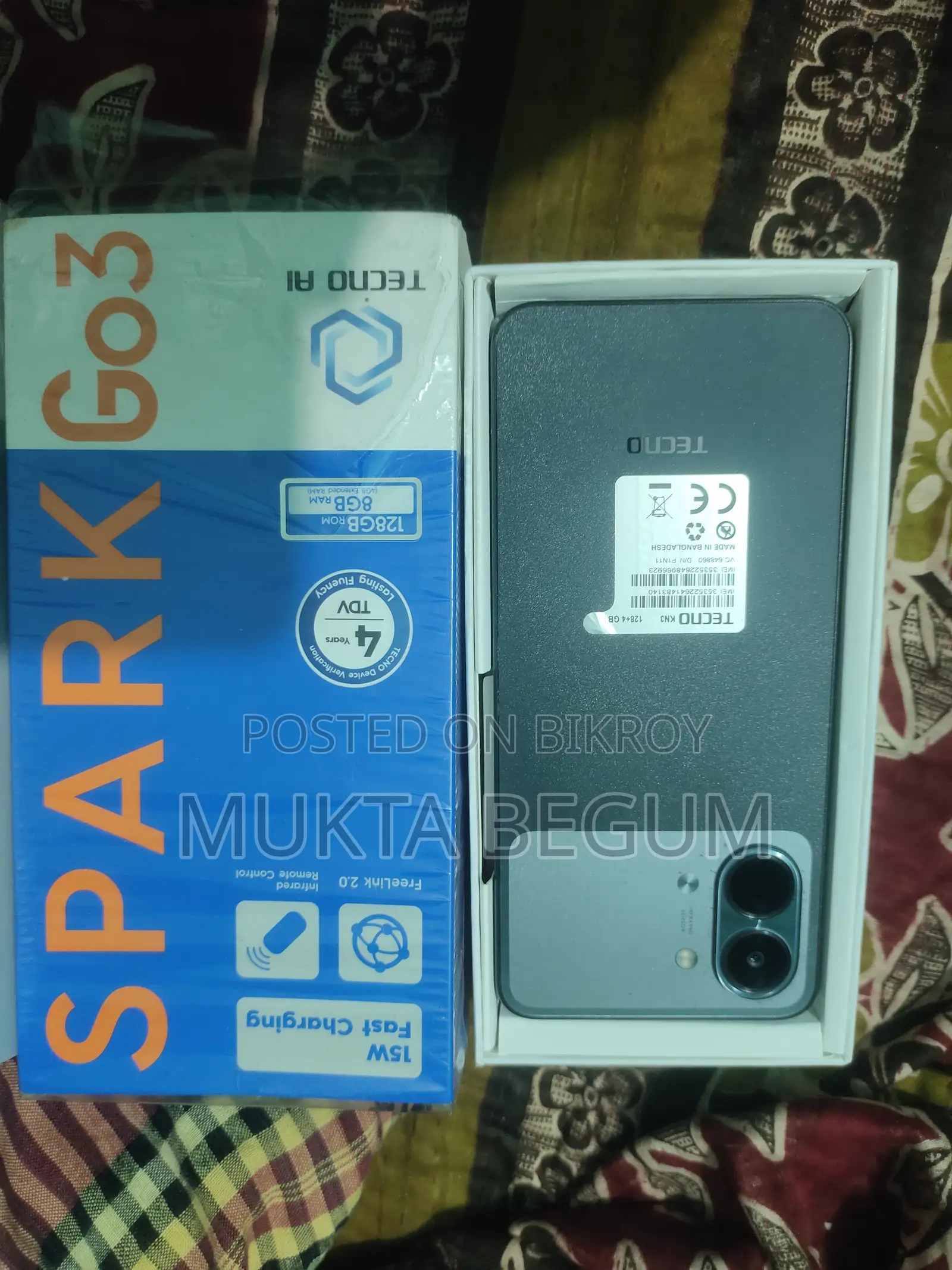 Tecno Spark Go 3 128 GB Black