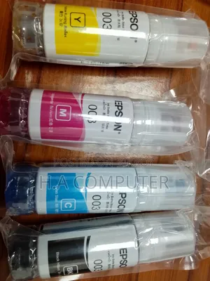 Epson 003 Ink Bottle Set – Black, Cyan, Magenta Yellow (4 Colors)